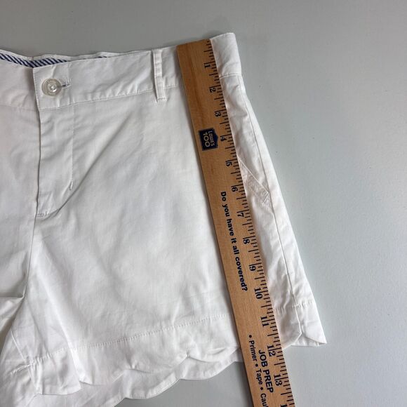 Lauren James Women's Scalloped Hem Poplin Shorts White Size S - New With Tags - Picture 11 of 12